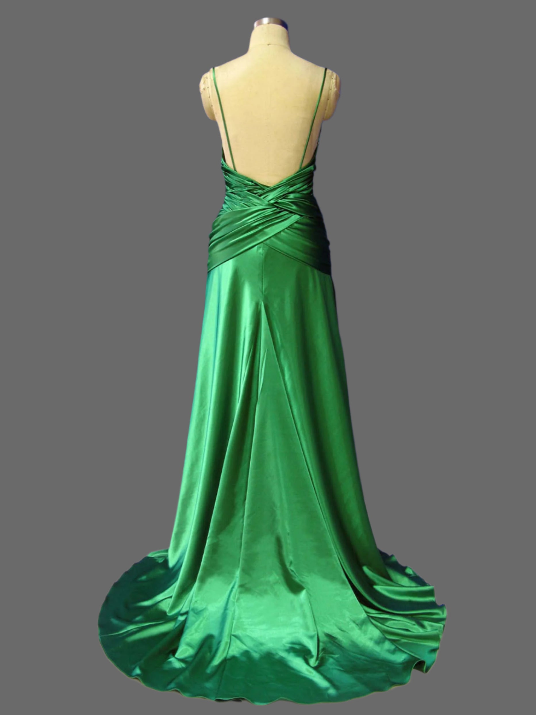 V-Neck Pleated Slim A-line Dress