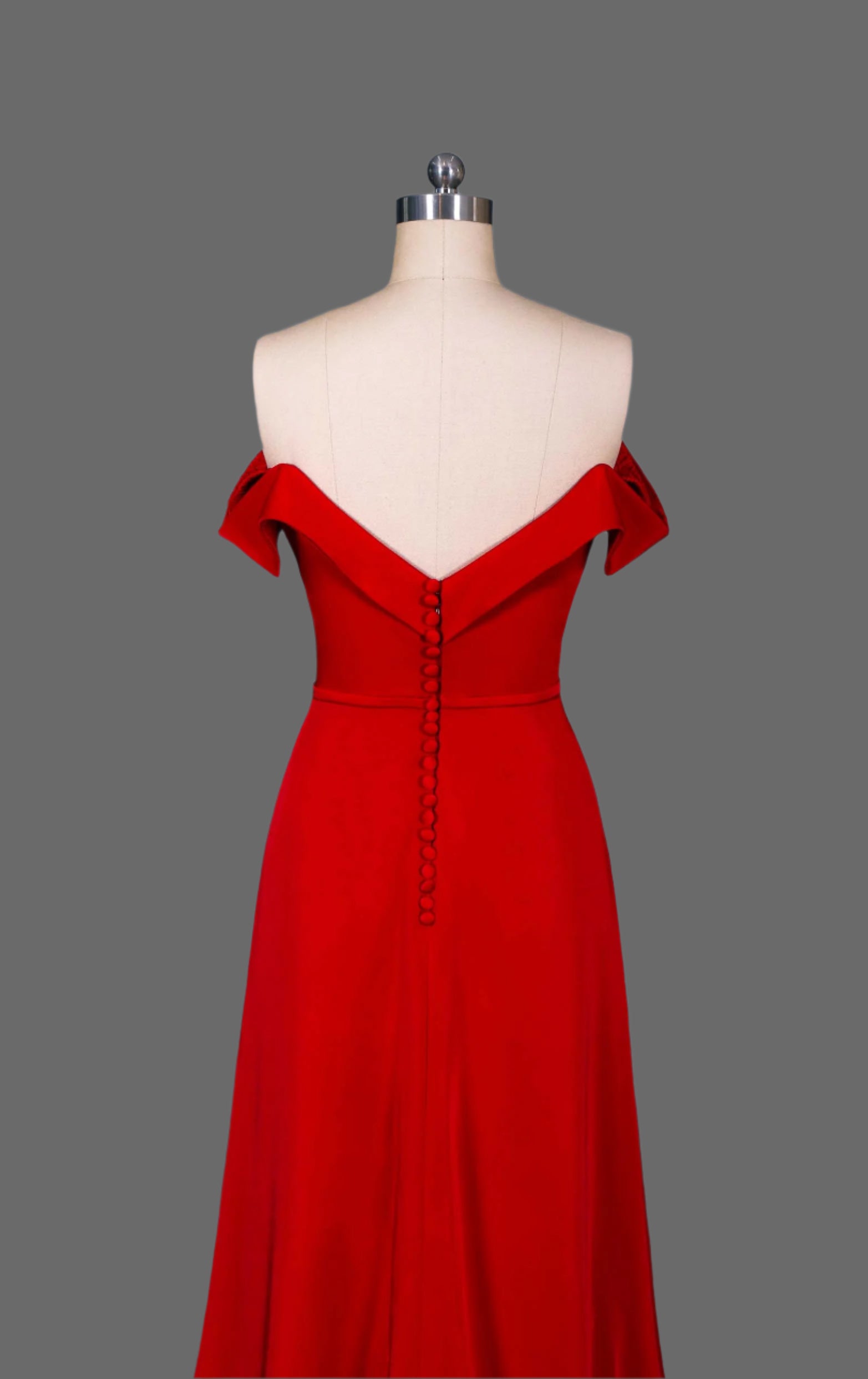 Wedding Party Formal Satin Off-Shoulder Sheath Dress