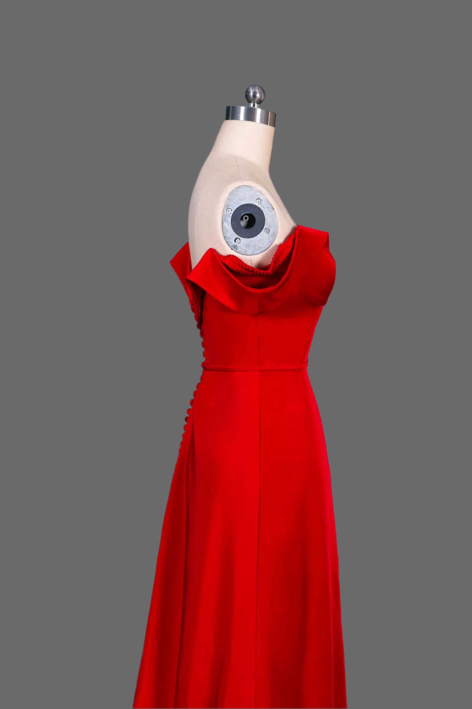 Wedding Party Formal Satin Off-Shoulder Sheath Dress