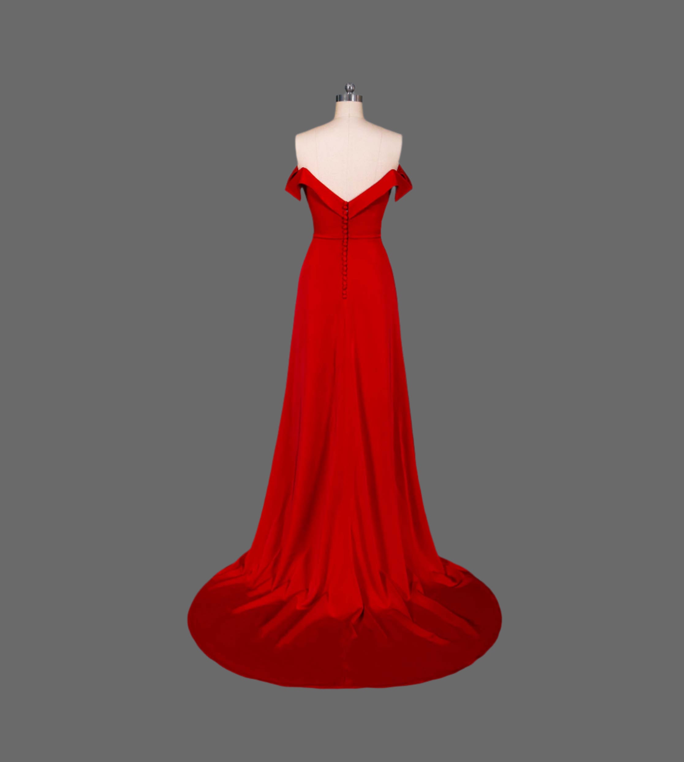 Wedding Party Formal Satin Off-Shoulder Sheath Dress