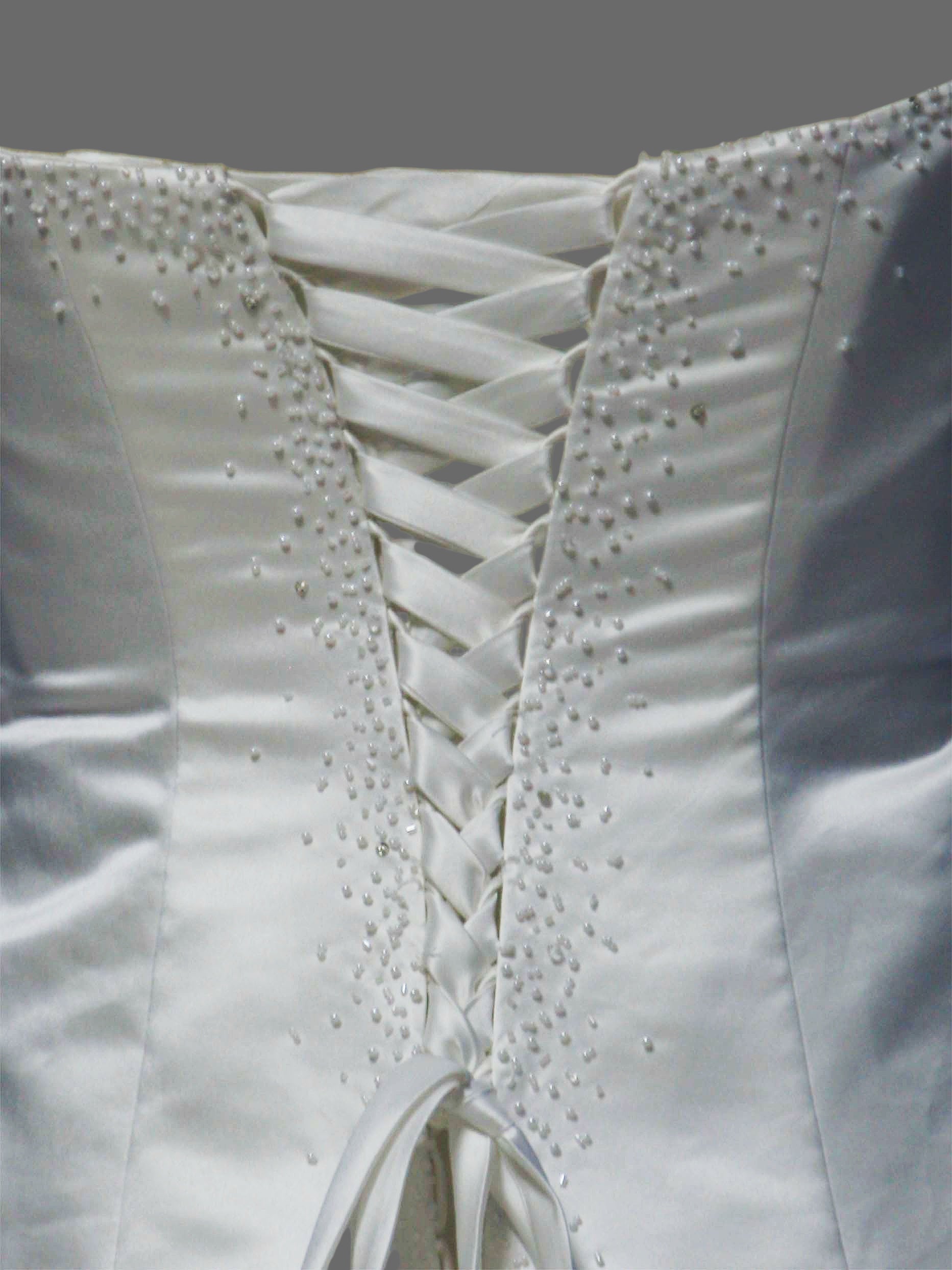 White Halter Ball Gown Wedding Dress with Crystal Beaded Bodice